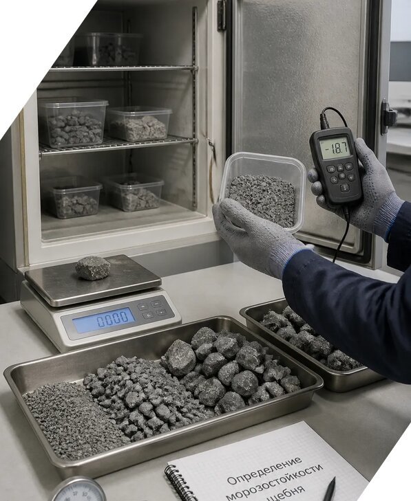 Определение морозостойкости щебня в Ревде от 3703 р. | ЭкспертизаРоссия